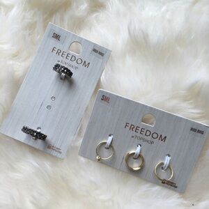 Topshop silver and gold midi rings
